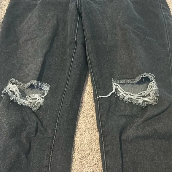 Shein L Tall Black/gray Mom Jeans - Picture 5 of 8